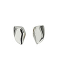 Silver Sculptural Stud Earrings 1