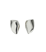 Silver Sculptural Stud Earrings 1