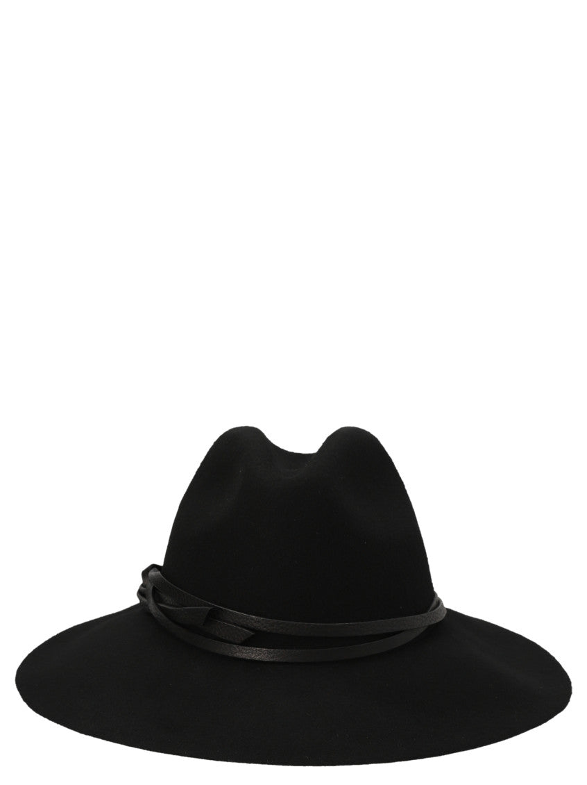 Black Solid Fedora Hat 1