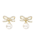 Golden Bow Drop Earrings 1