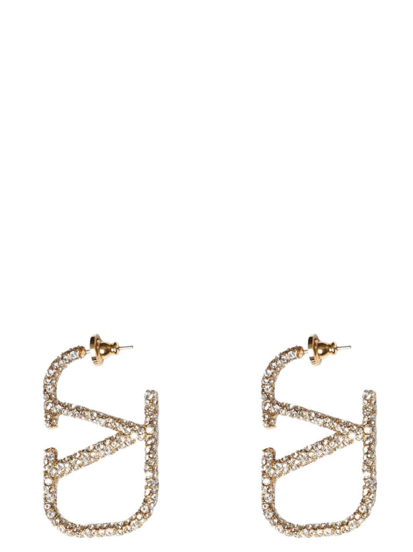 Golden VLogo  Drop Earrings 1