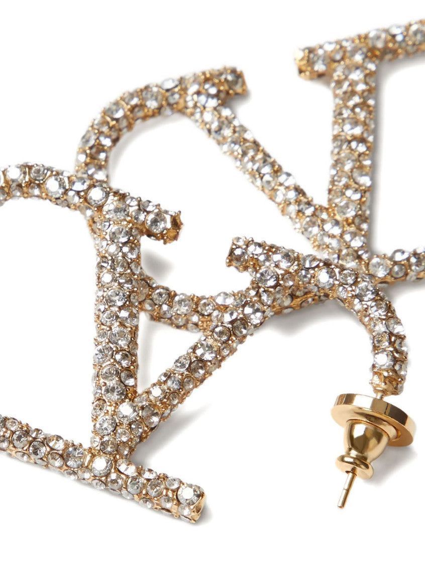 Golden VLogo  Drop Earrings 2