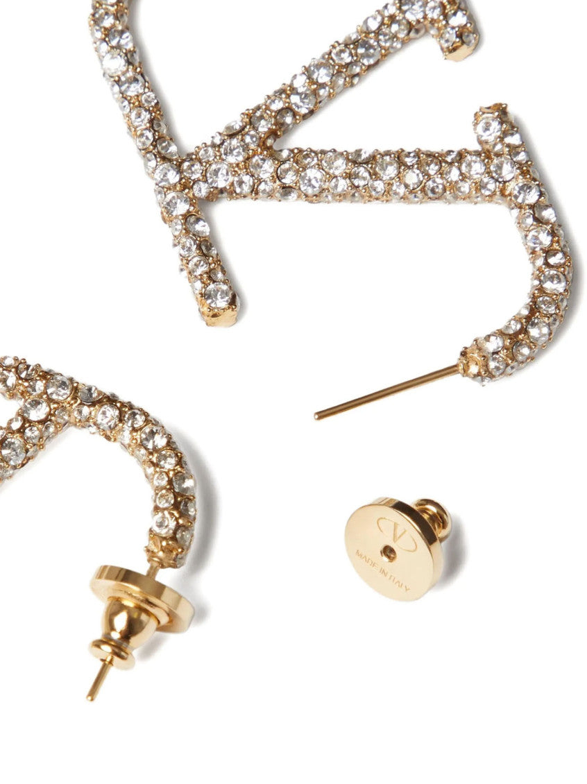 Golden VLogo  Drop Earrings 3