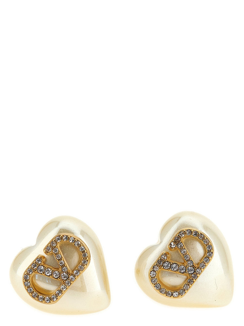 Gold Heart Stud Earrings 1