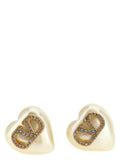 Gold Heart Stud Earrings 1