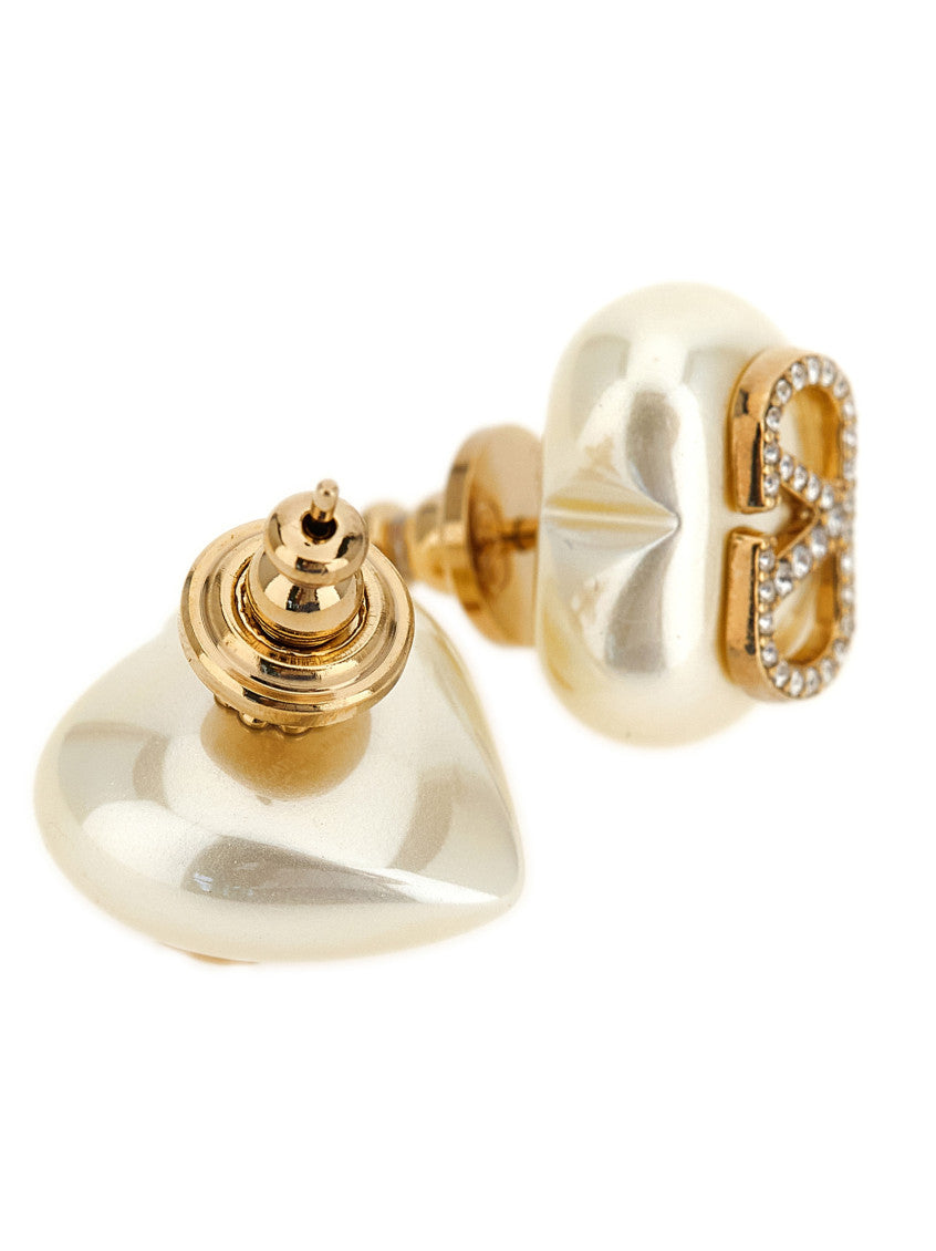 Gold Heart Stud Earrings 2