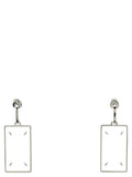 Silver Four Stitches Drop Earrings 1