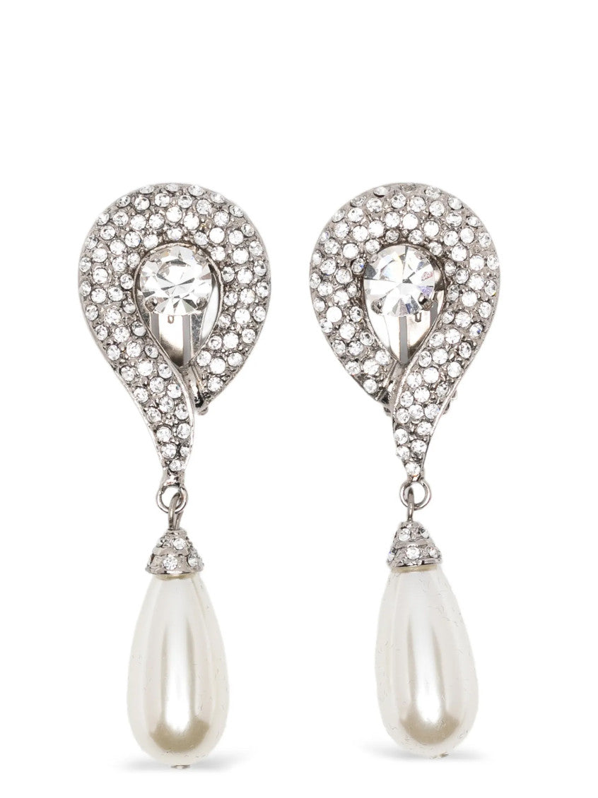 Silver Pearl Drop Earrings 1