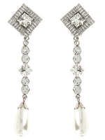 Silver Pendant Drop Earrings 1