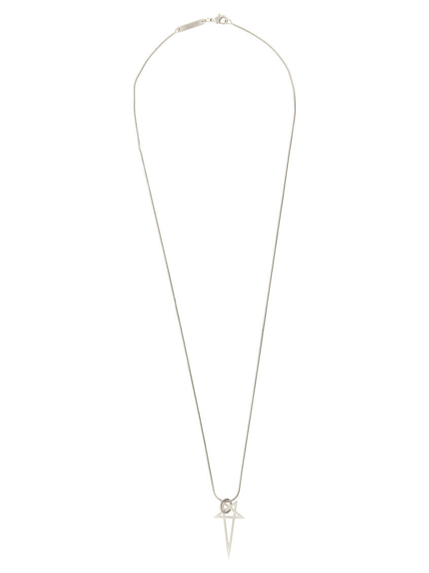 Silver Pentagram Pendant Necklace 1