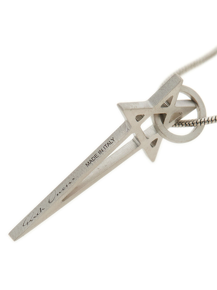 Silver Pentagram Pendant Necklace 2