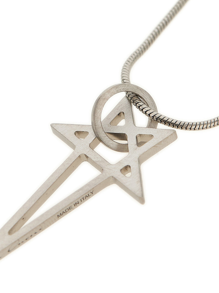 Silver Pentagram Pendant Necklace 3