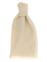 Beige Silk Solid Scarf 1