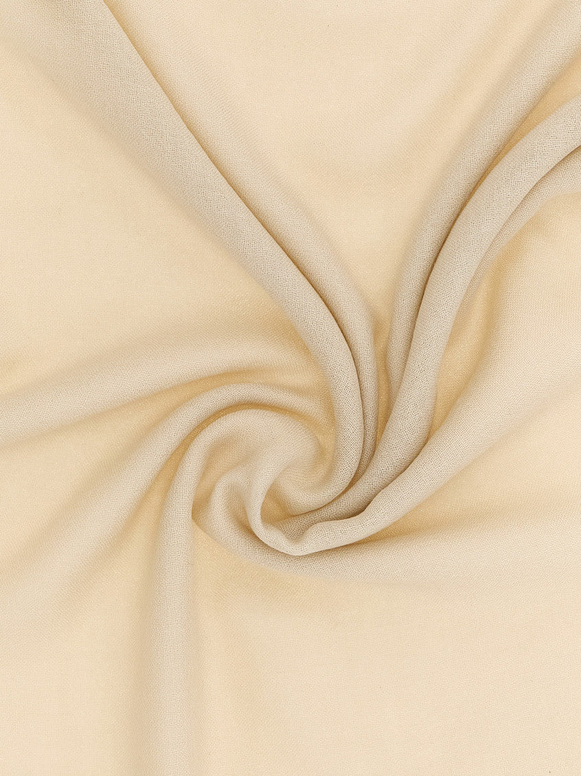 Beige Silk Solid Scarf 3