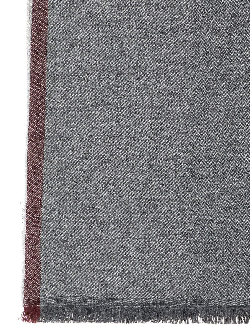 Grey Diagonal Textured Scarf 3