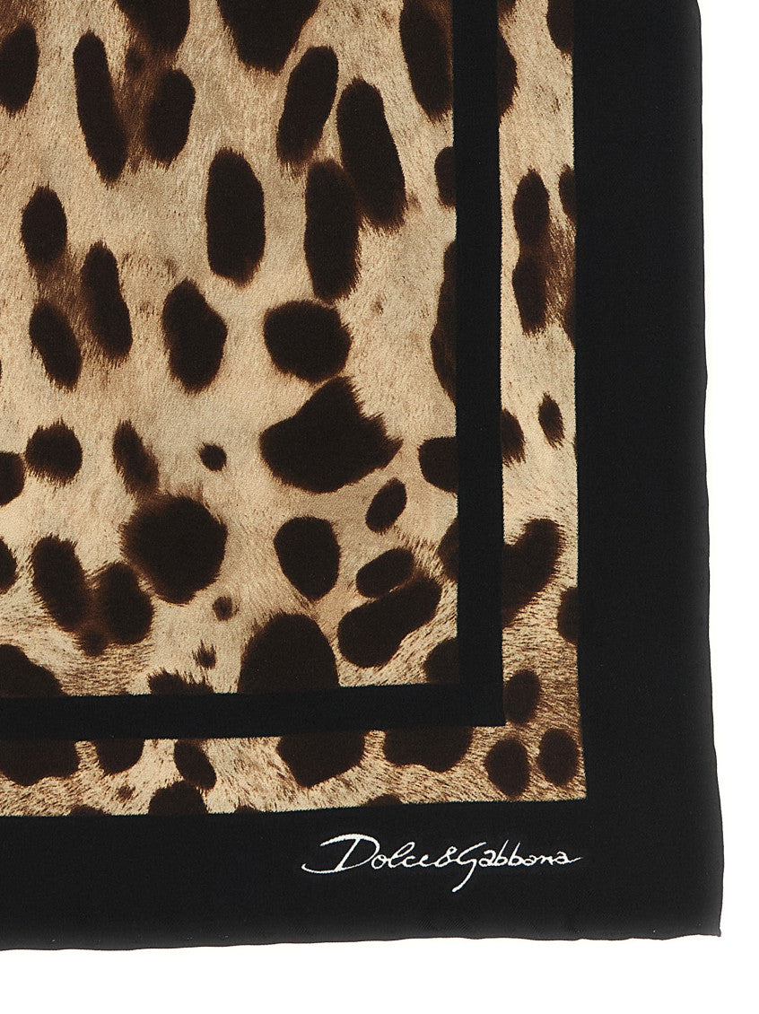 Brown Leopard-print Animal Print Scarf 2