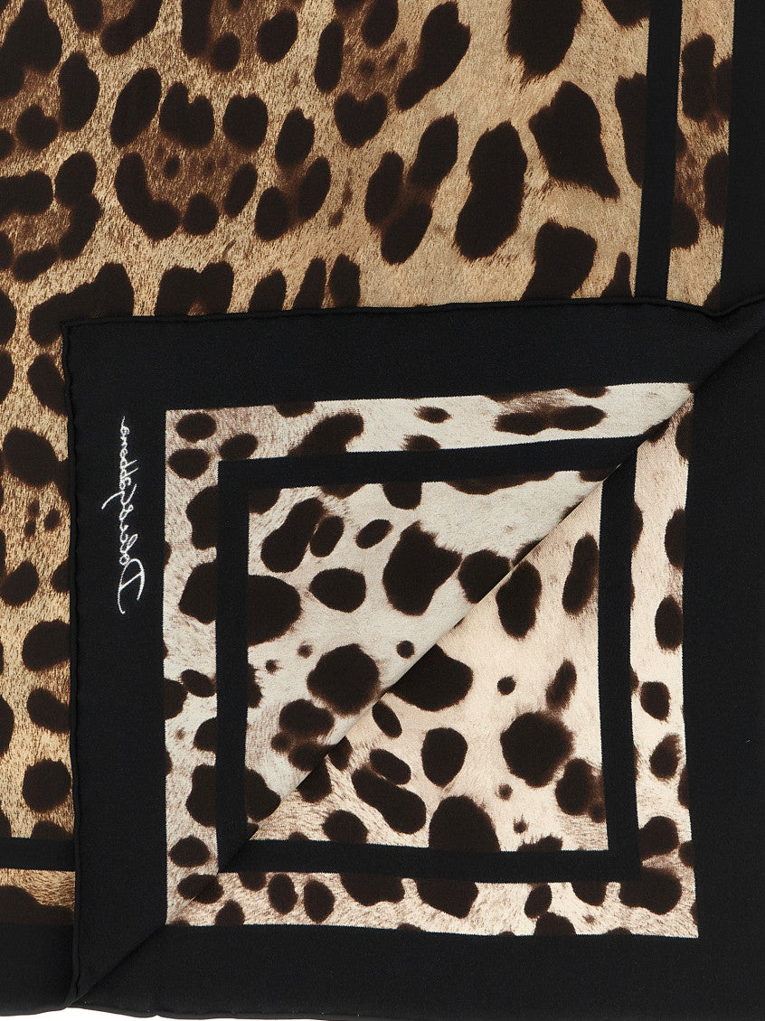 Brown Leopard-print Animal Print Scarf 3