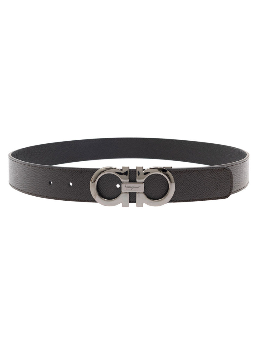 Brown Gancini Reversible Belt 1