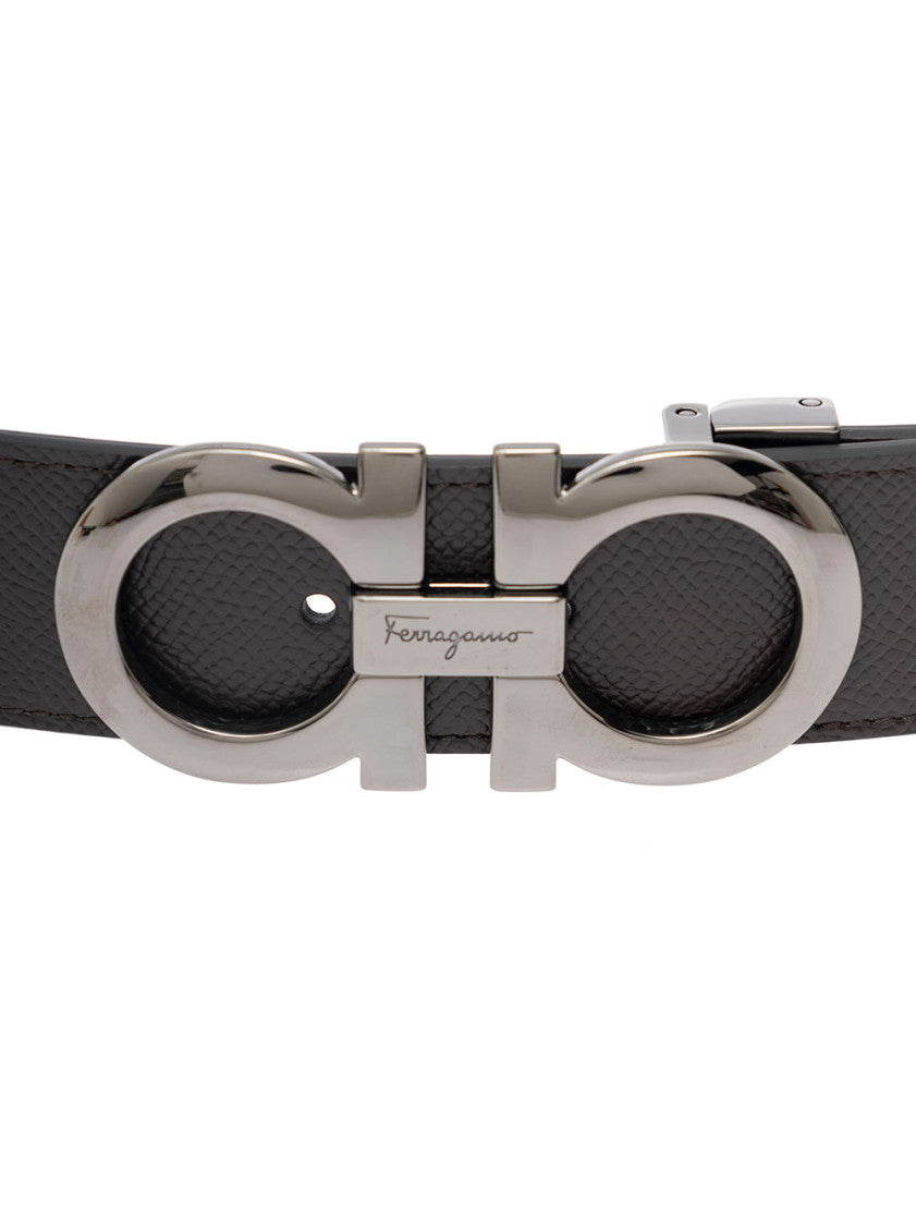 Brown Gancini Reversible Belt 4