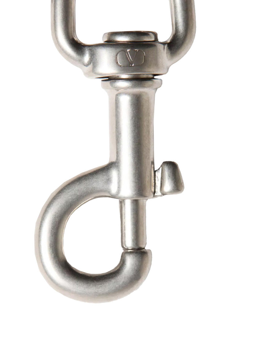 Silver VLogo Charm Keyring 2
