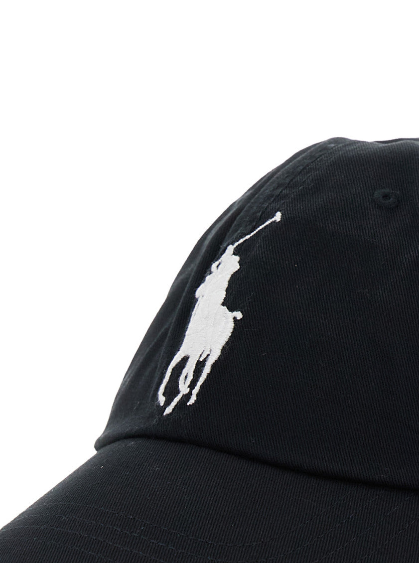 Black Embroidered Logo Baseball Cap 3