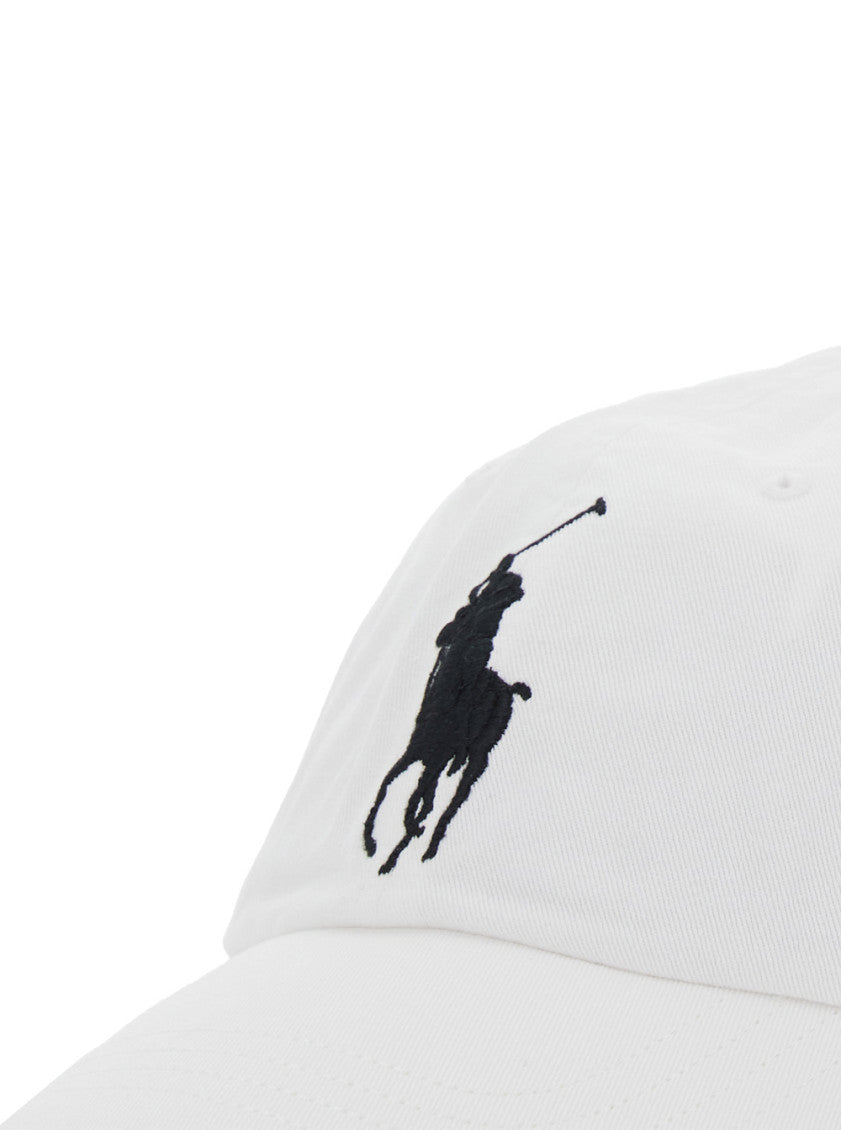 White Embroidered Logo Baseball Cap 3