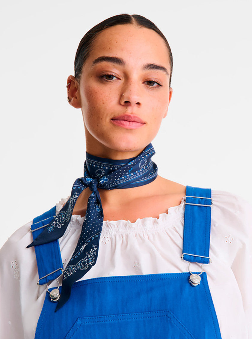 Blue Printed Bandana Scarf 2