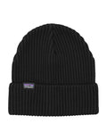 Black Textured Logo Beanie Hat 1