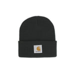 Black Short Watch Logo Beanie Cap 1