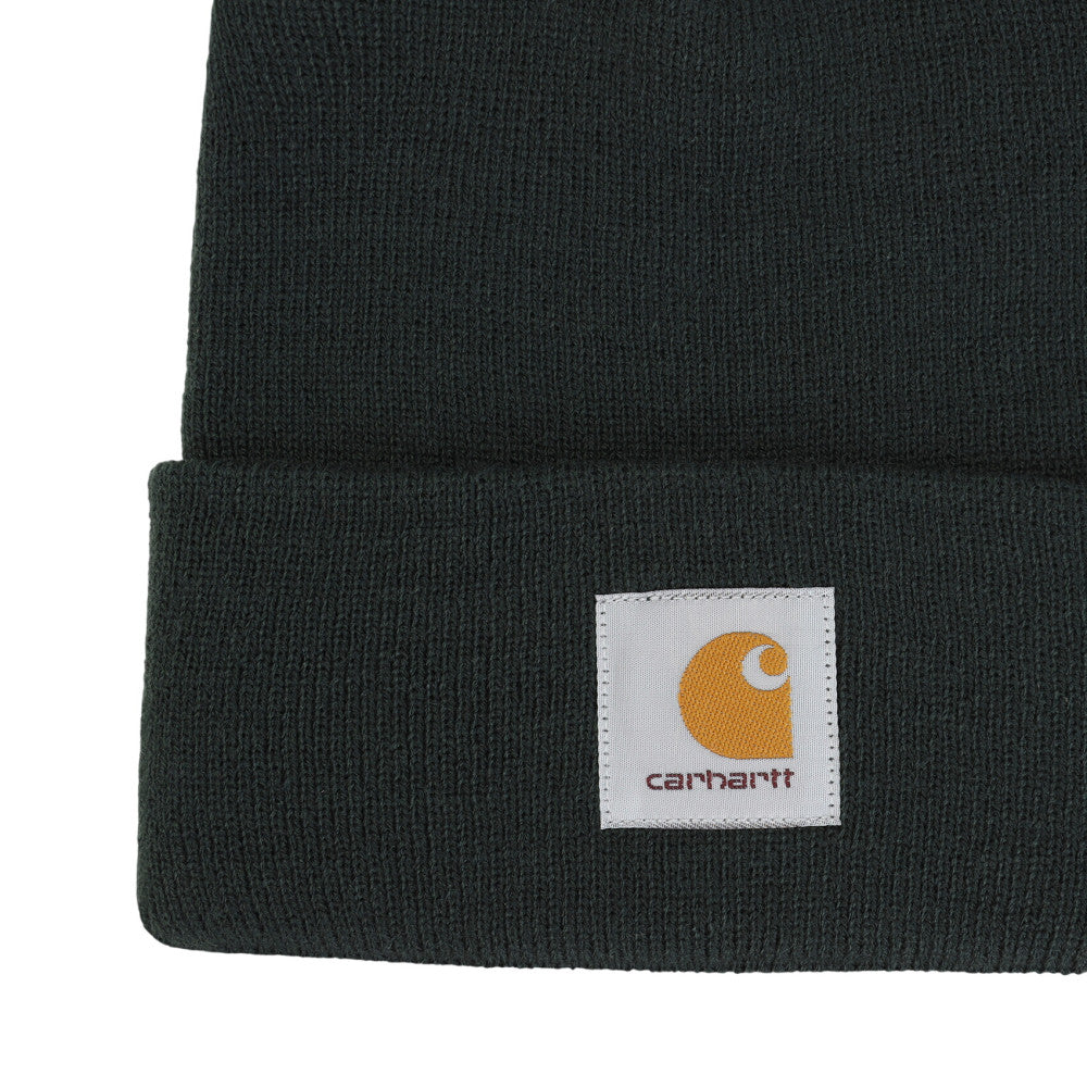 Black Short Watch Logo Beanie Cap 2