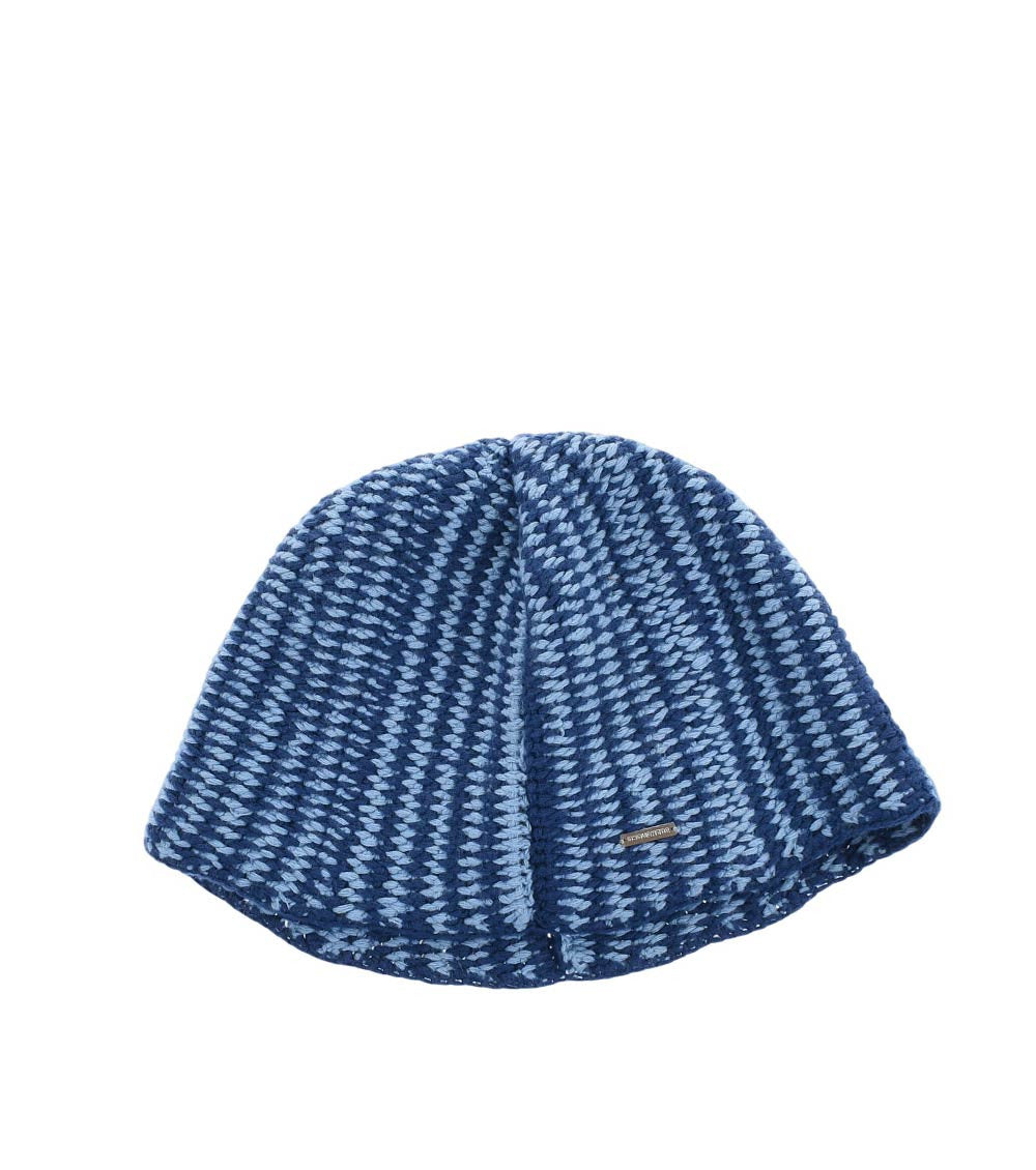 Blue Knitted Beanie Cap 1