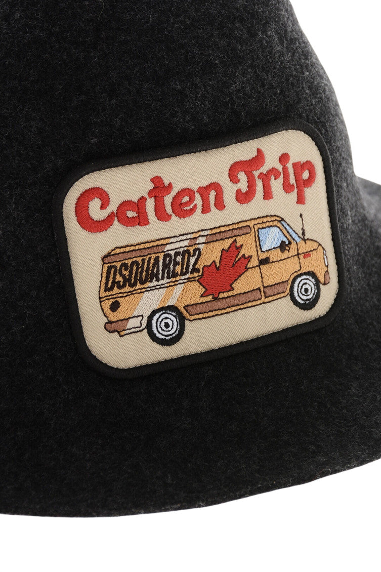 Dark Grey Solid Bucket Hat 3