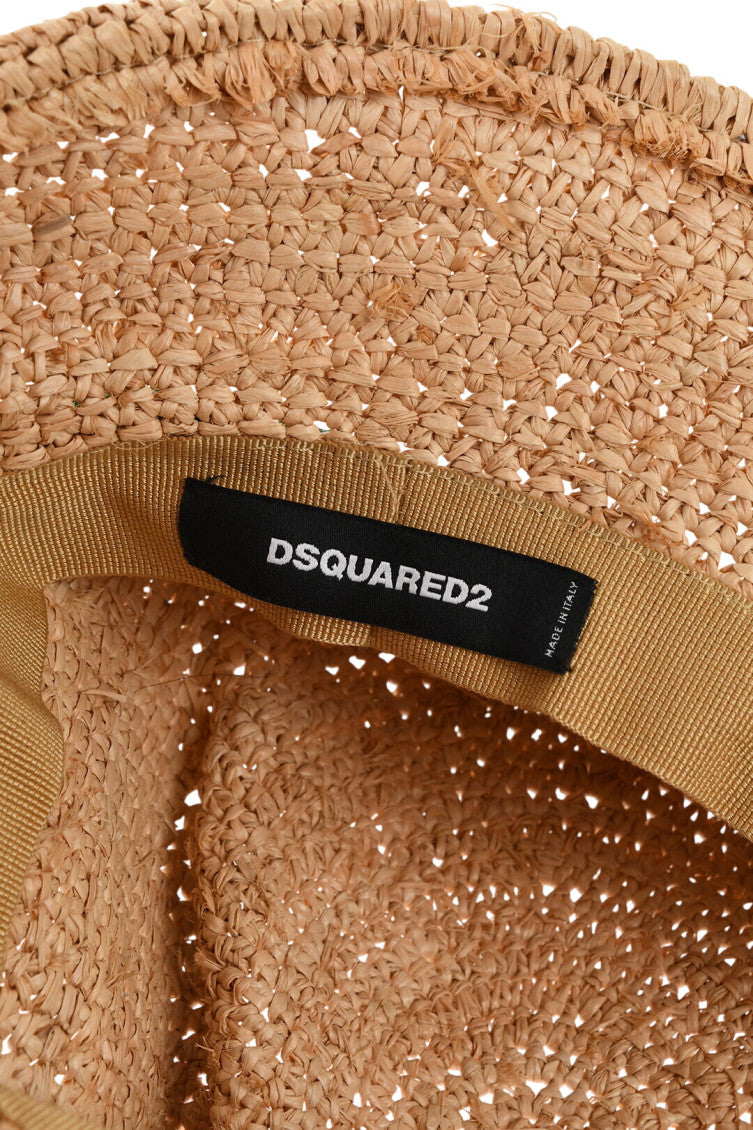Beige Woven Bucket Hat 3