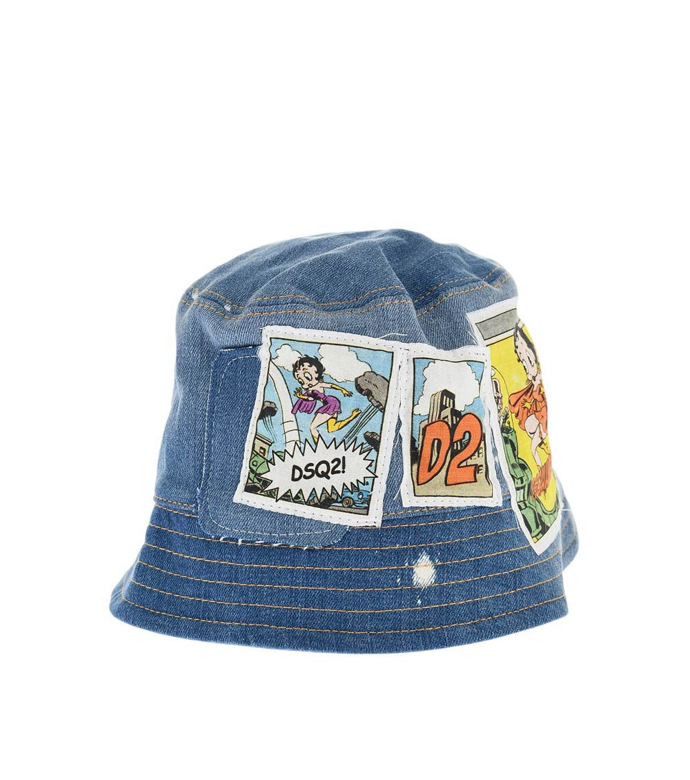 Denim Graphic Bucket Hat 1