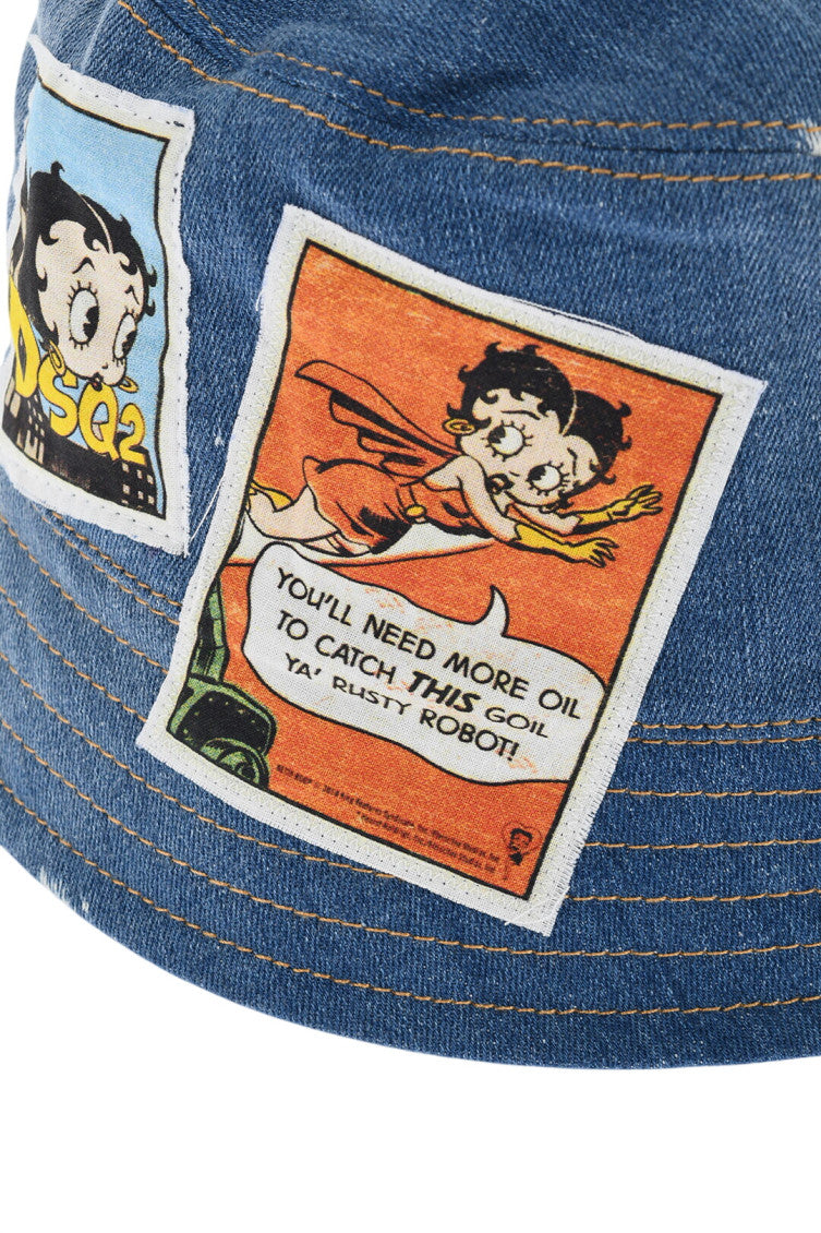 Denim Graphic Bucket Hat 2