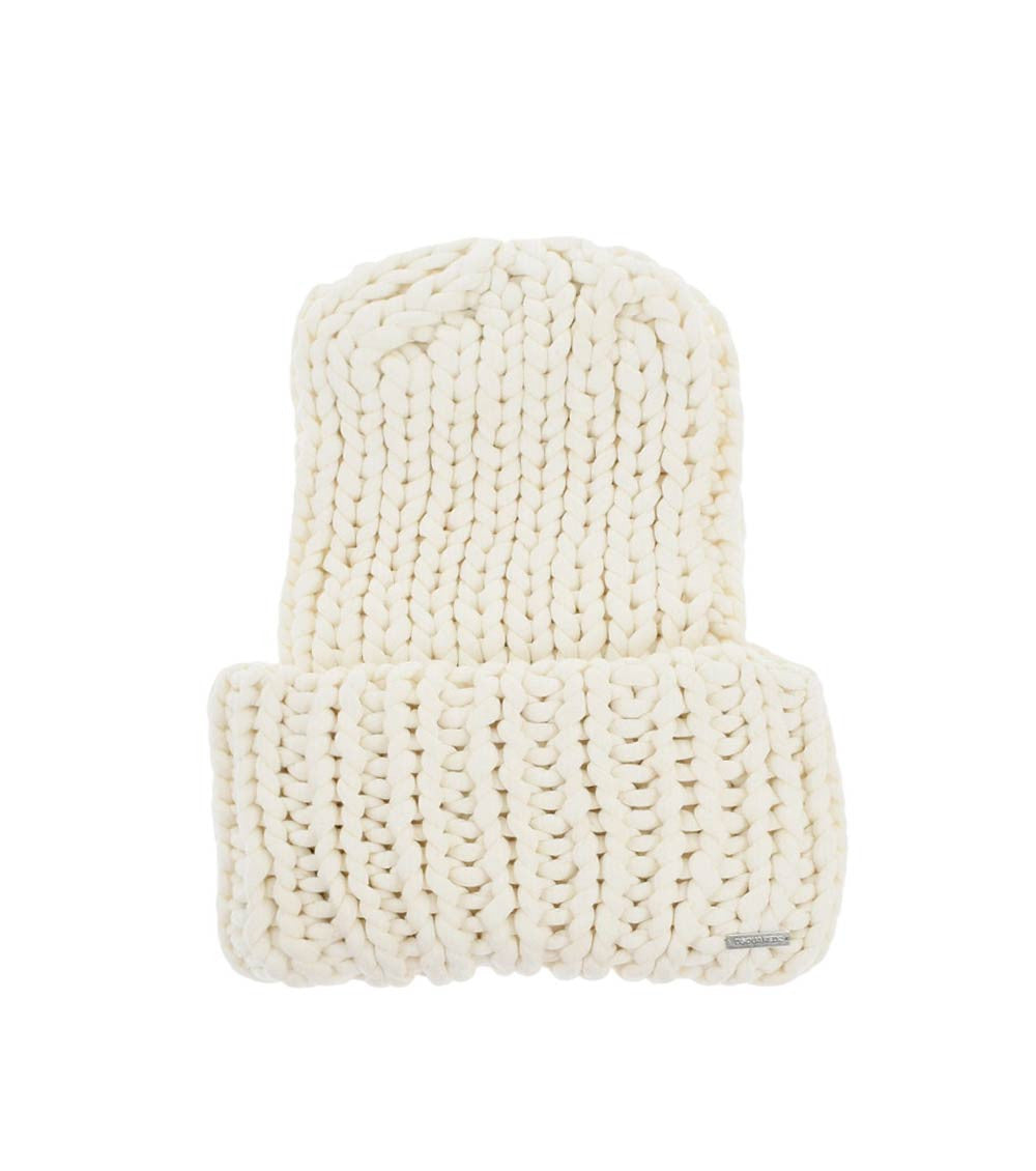 White Knitted Beanie Cap 1