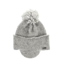 Grey Wool-Blend Beanie With Visor 1