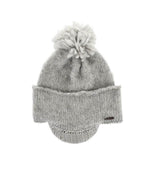 Grey Wool-Blend Beanie With Visor 1