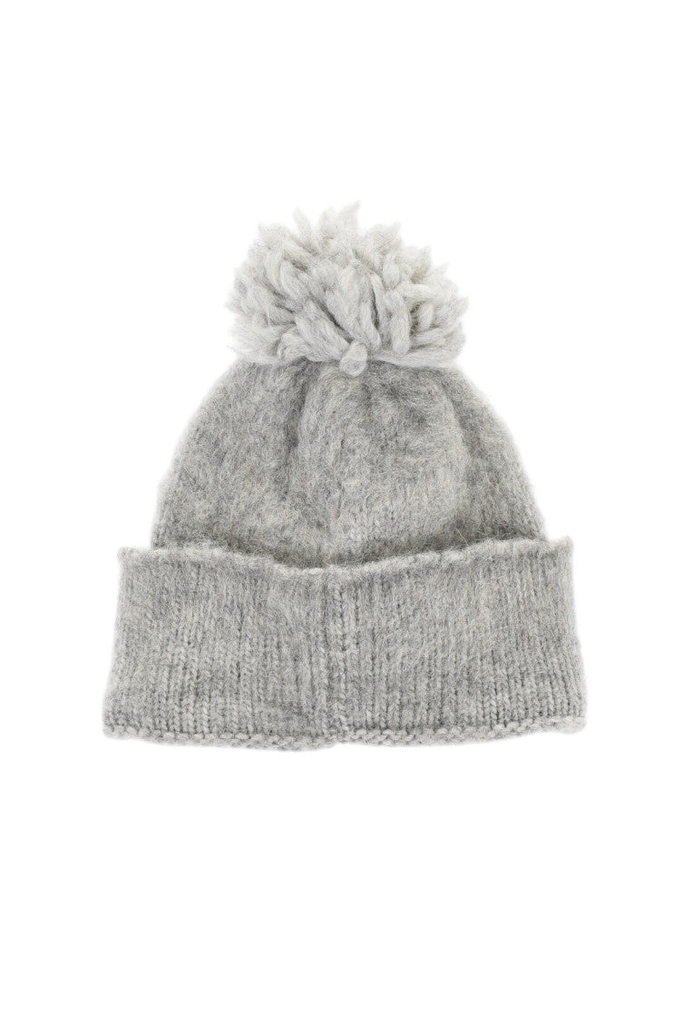 Grey Wool-Blend Beanie With Visor 2