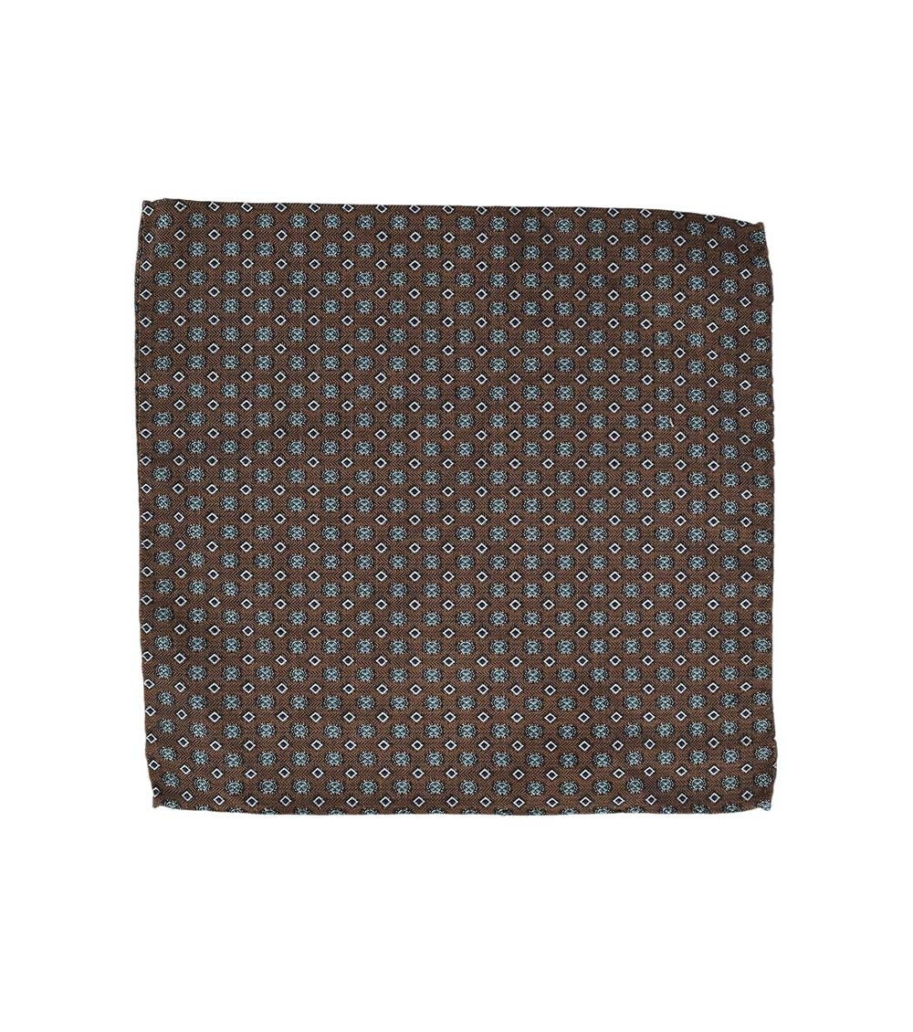 Dark Brown Jacquard Pocket Square 1