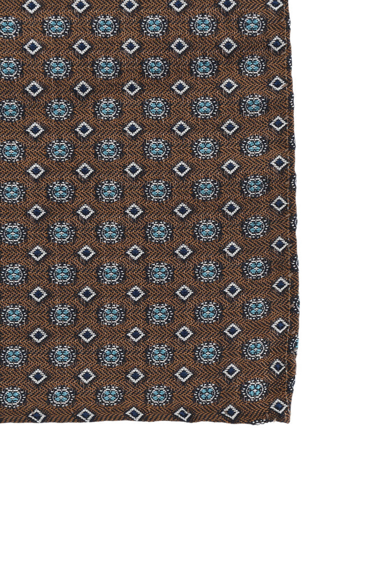 Dark Brown Jacquard Pocket Square 2