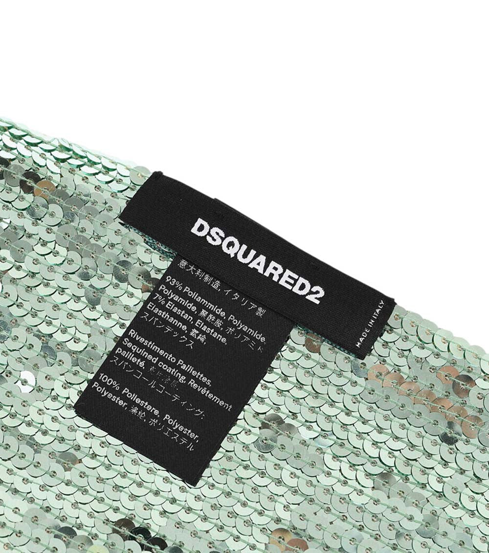 Green Sequin Embellished Scarf 3