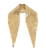 Golden Sequin Embellished Scarf 1