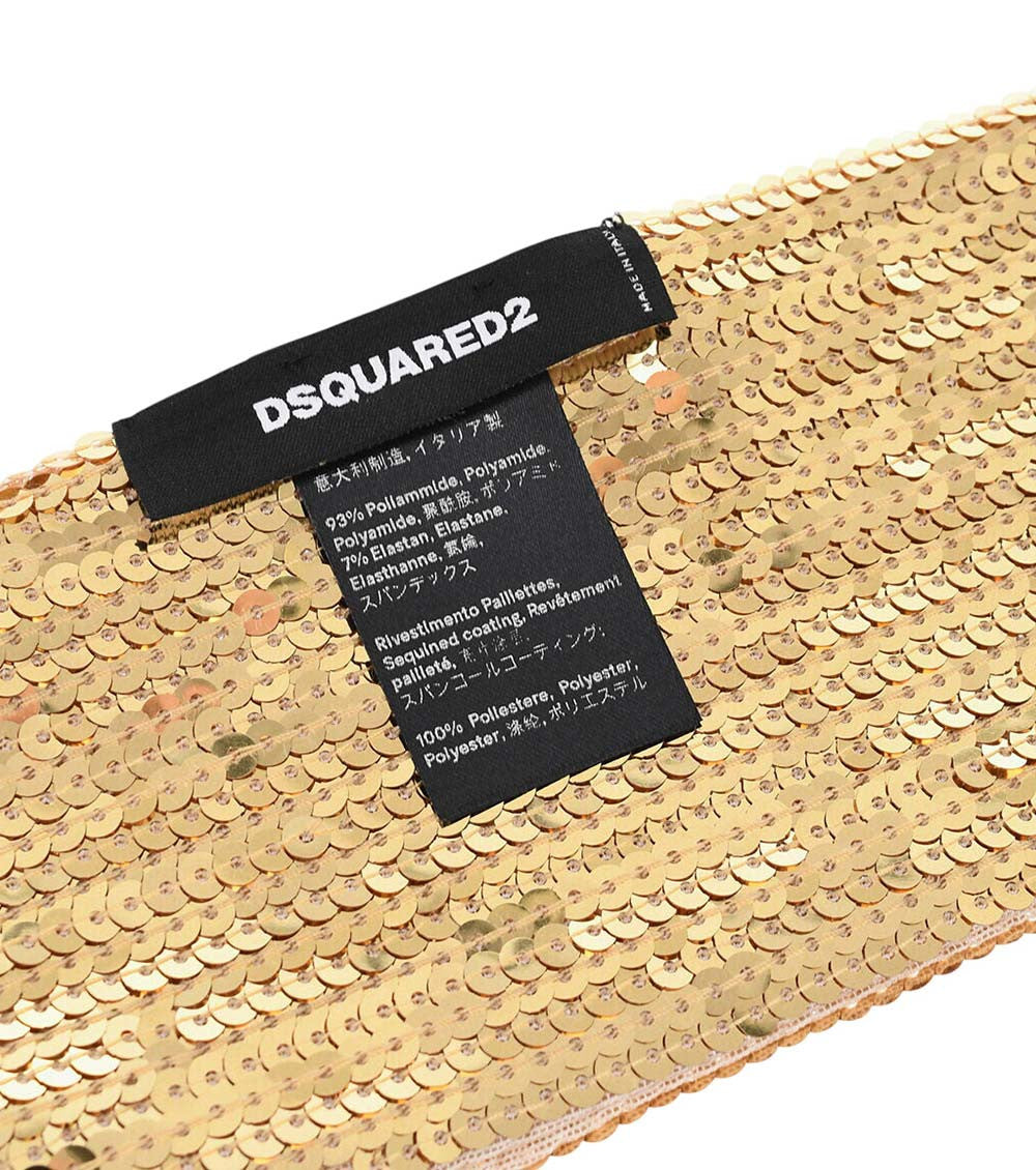 Golden Sequin Embellished Scarf 3