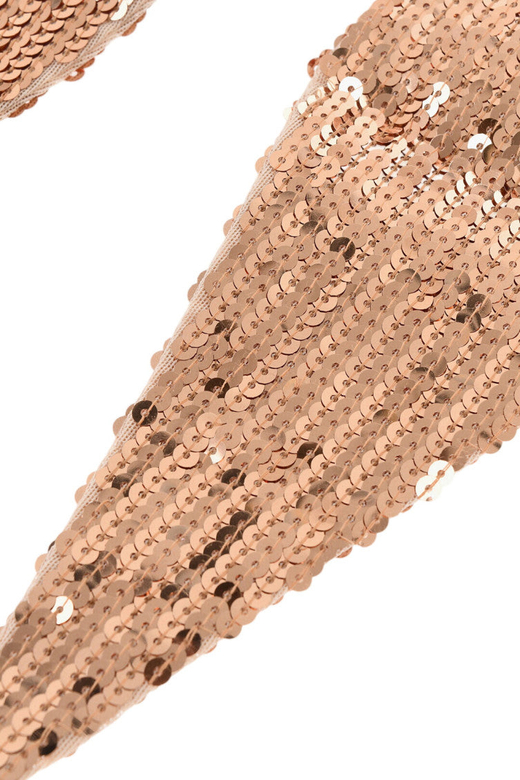 Brown Sequin Embellished Scarf 2