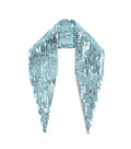 Sky Blue Sequin Embellished Scarf 1