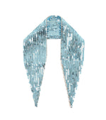 Sky Blue Sequin Embellished Scarf 1