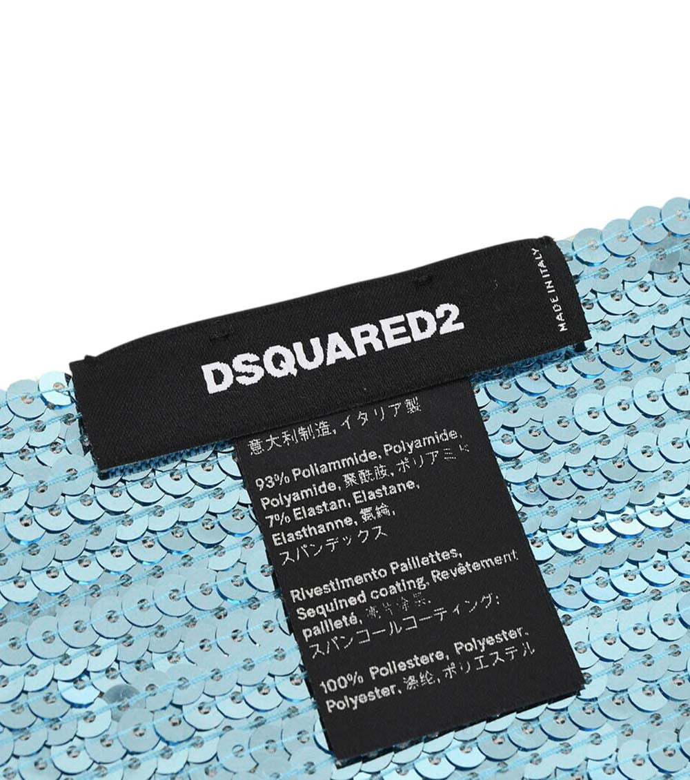Sky Blue Sequin Embellished Scarf 3
