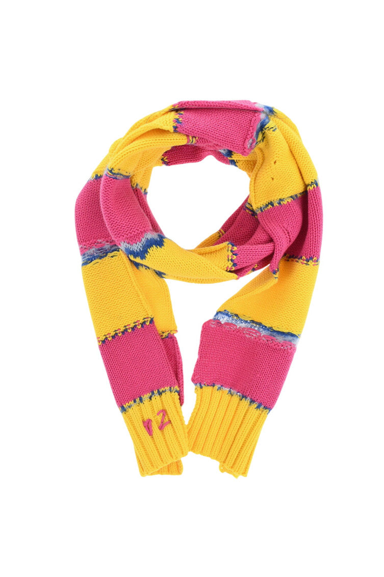 Yellow Vintage Stripes Scarf 2