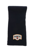 Black Knitted Logo Scarf 1